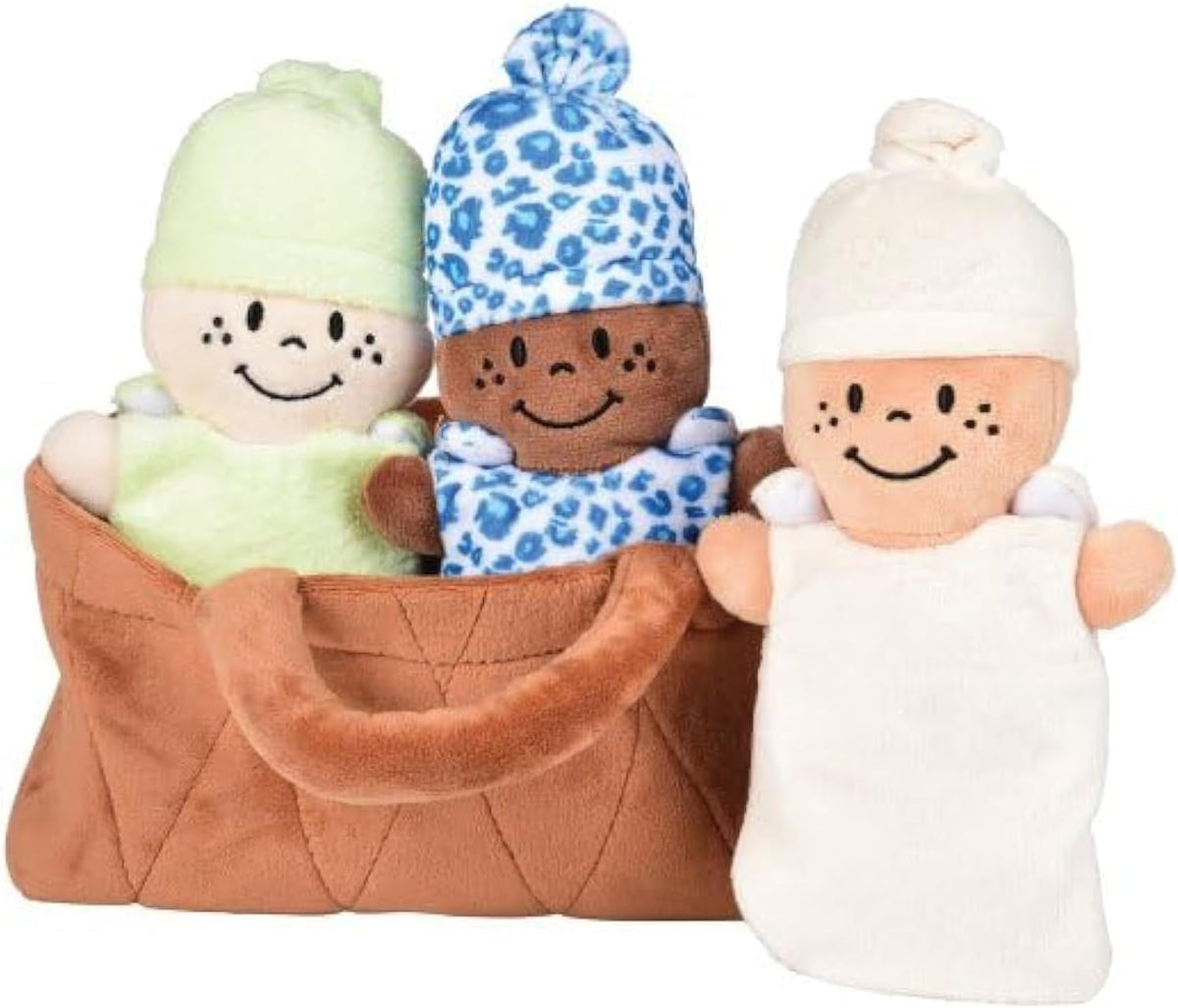 Creative Minds - Cesta de bebés con 3 juguetes de peluche súper sua...