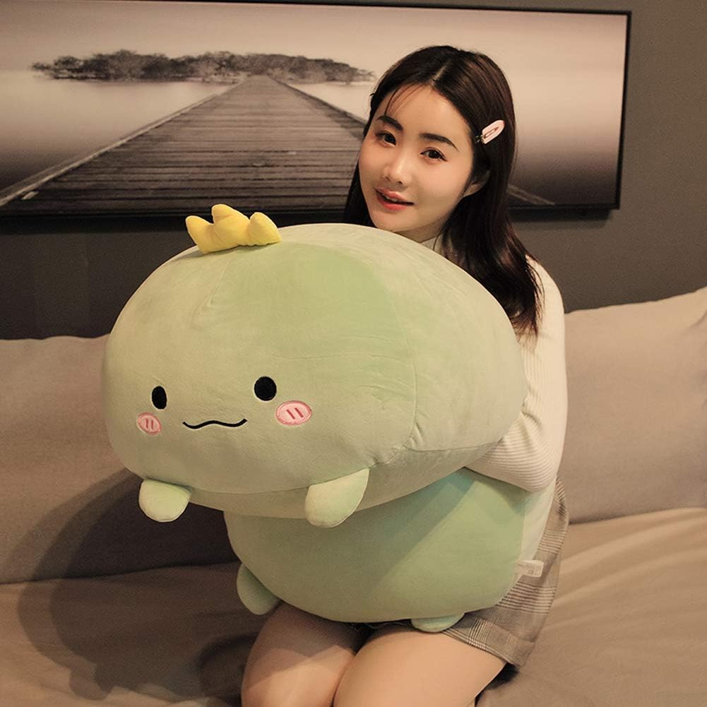 Jensquaify Almohada de peluche de dinosaurio para abrazar, juguetes...
