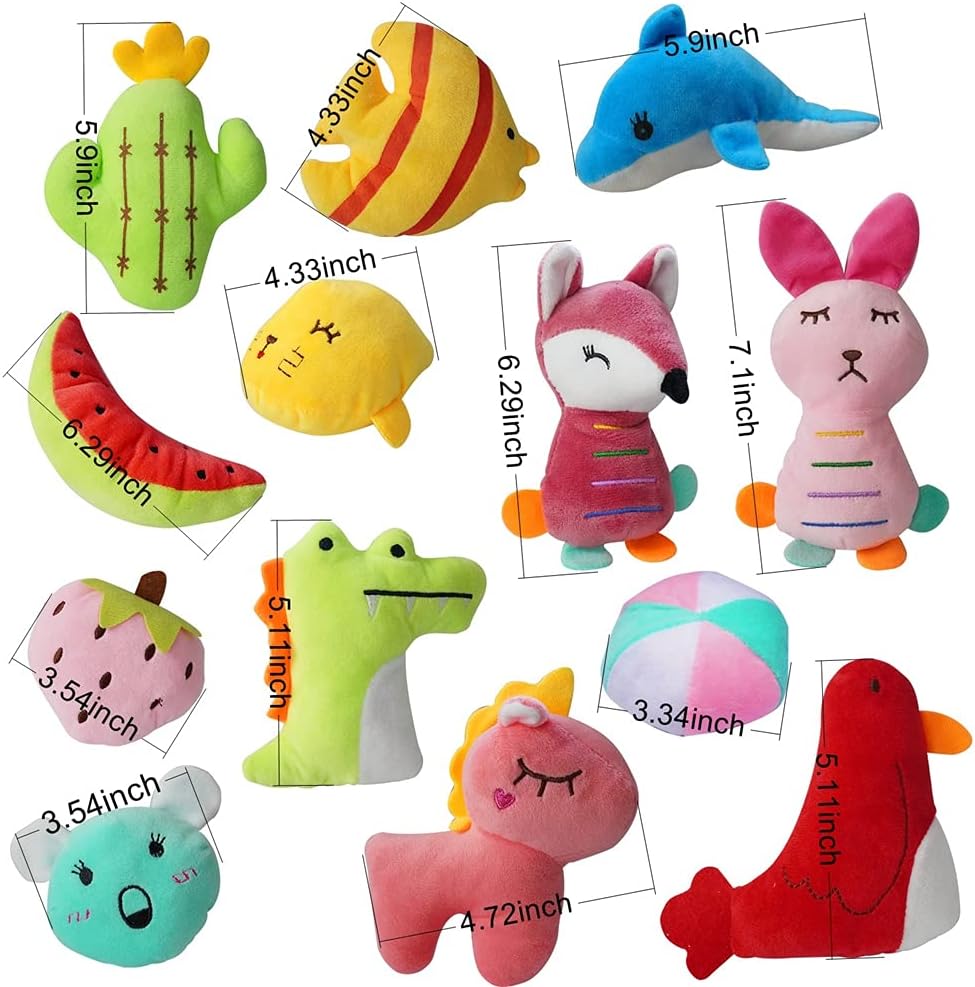 YUNKINGDOM Paquete de 27 juguetes chirriantes para cachorros, difer...