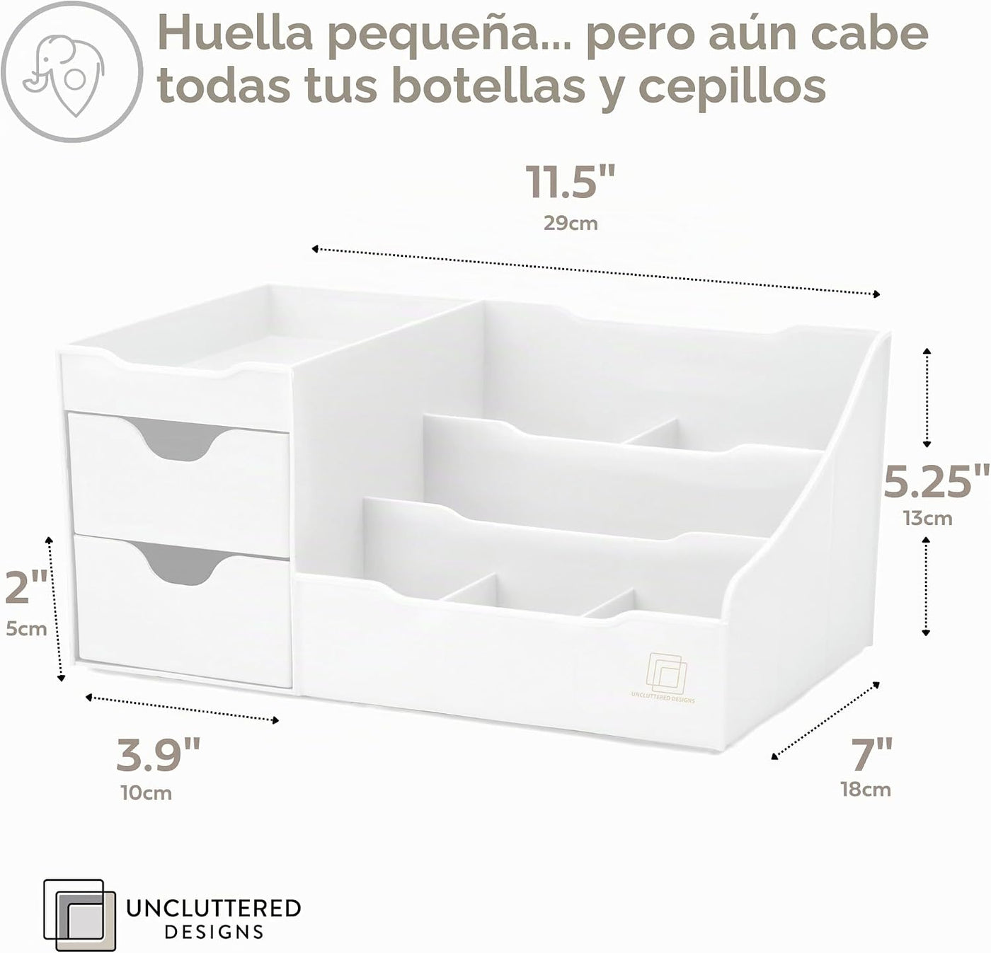 Despejado diseños Maquillaje Organizador con cajones