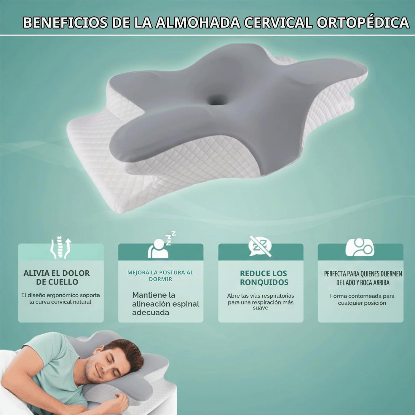 Almohada cervical para aliviar el dolor de cuello \u2013 Almohada e...