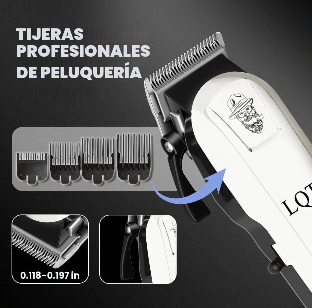 LQT Cortadora de pelo para hombres, juego de cortapelos y recortado...