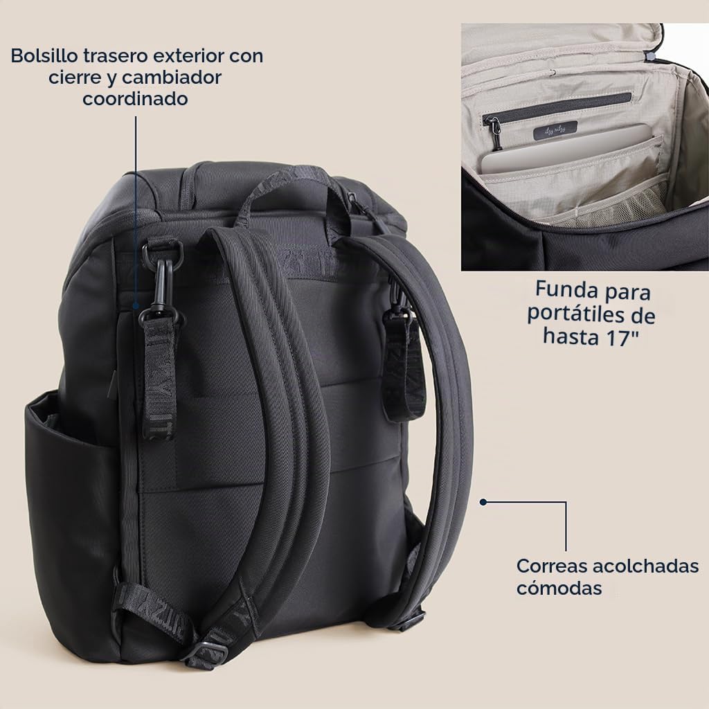 Mochila de cubo Itzy Ritzy Belong (Negro) | Cuenta con bolsillos ai...