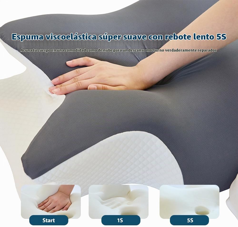 TAFOWTET Almohada cervical de espuma viscoelástica \u2013 Soporte e...
