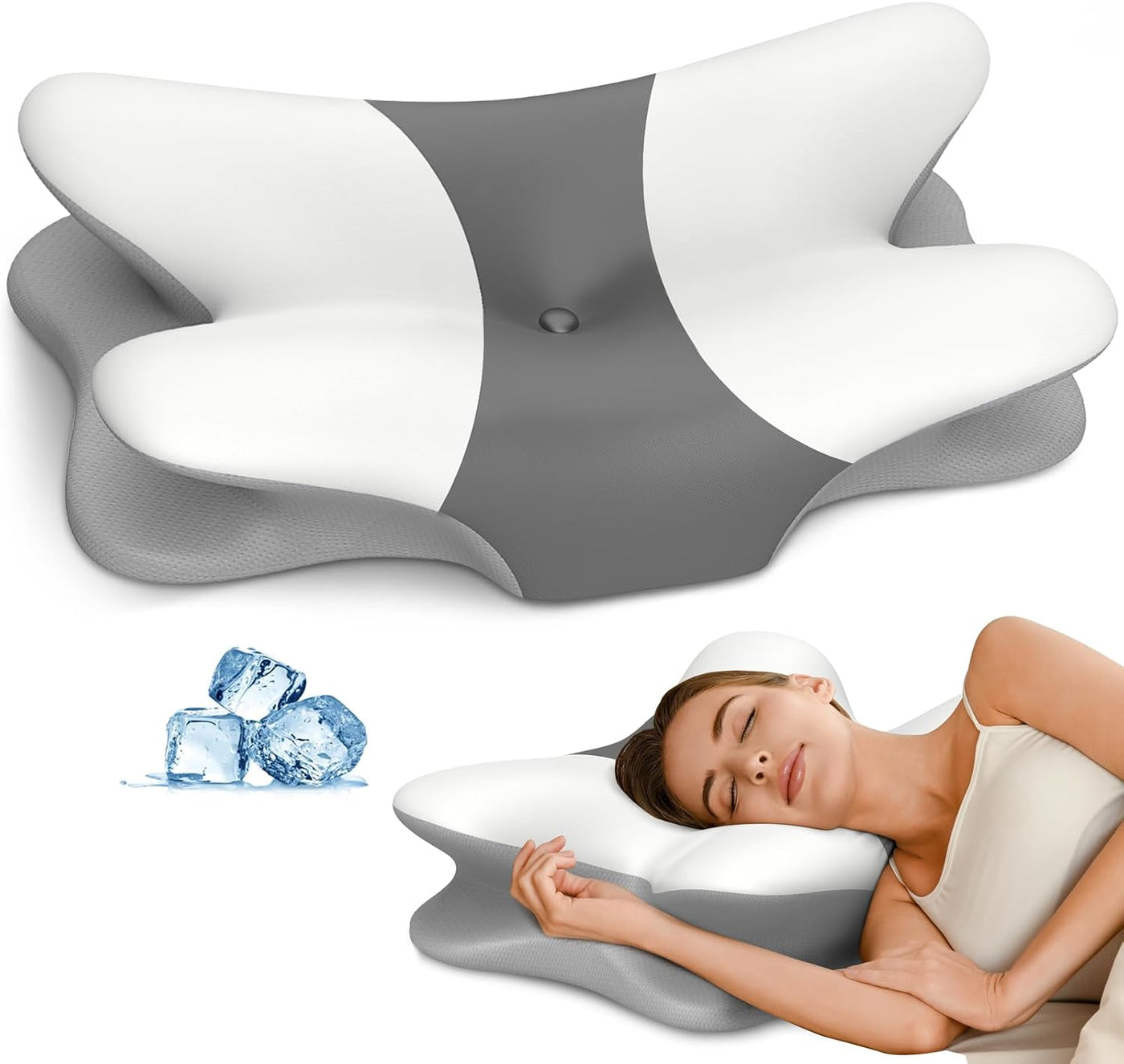 Almohada cervical para aliviar el dolor de cuello, almohada cervica...