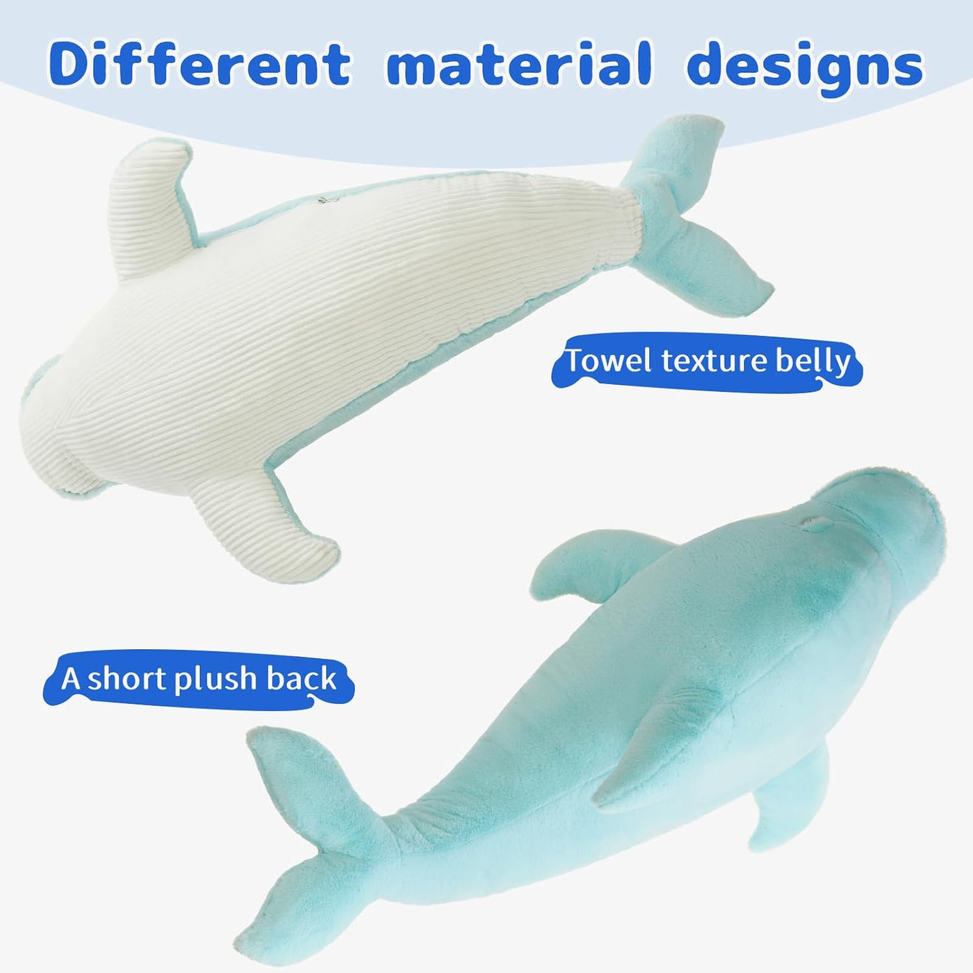 MaoGoLan - Peluche de delfín para niñas, animal marino, almohada de...