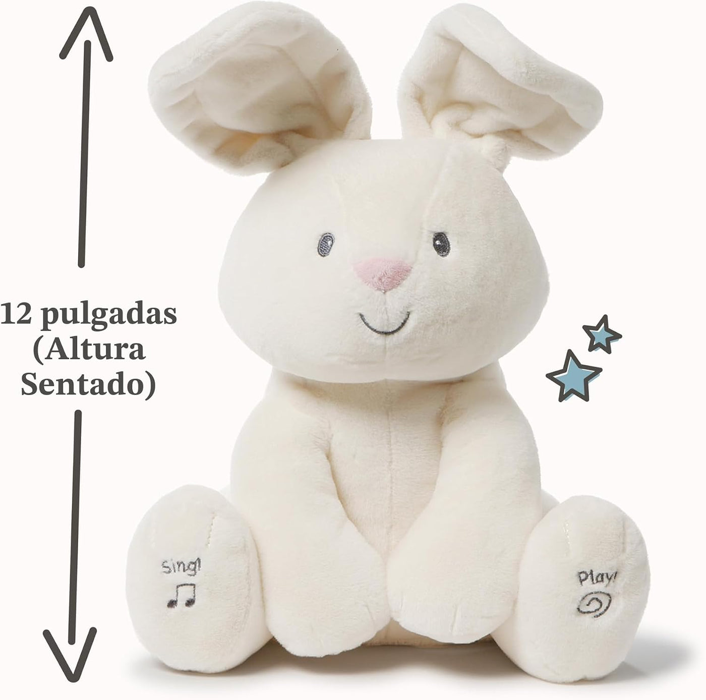 GUND Baby Flora Bunny - Juguete musical interactivo animado de 12 p...