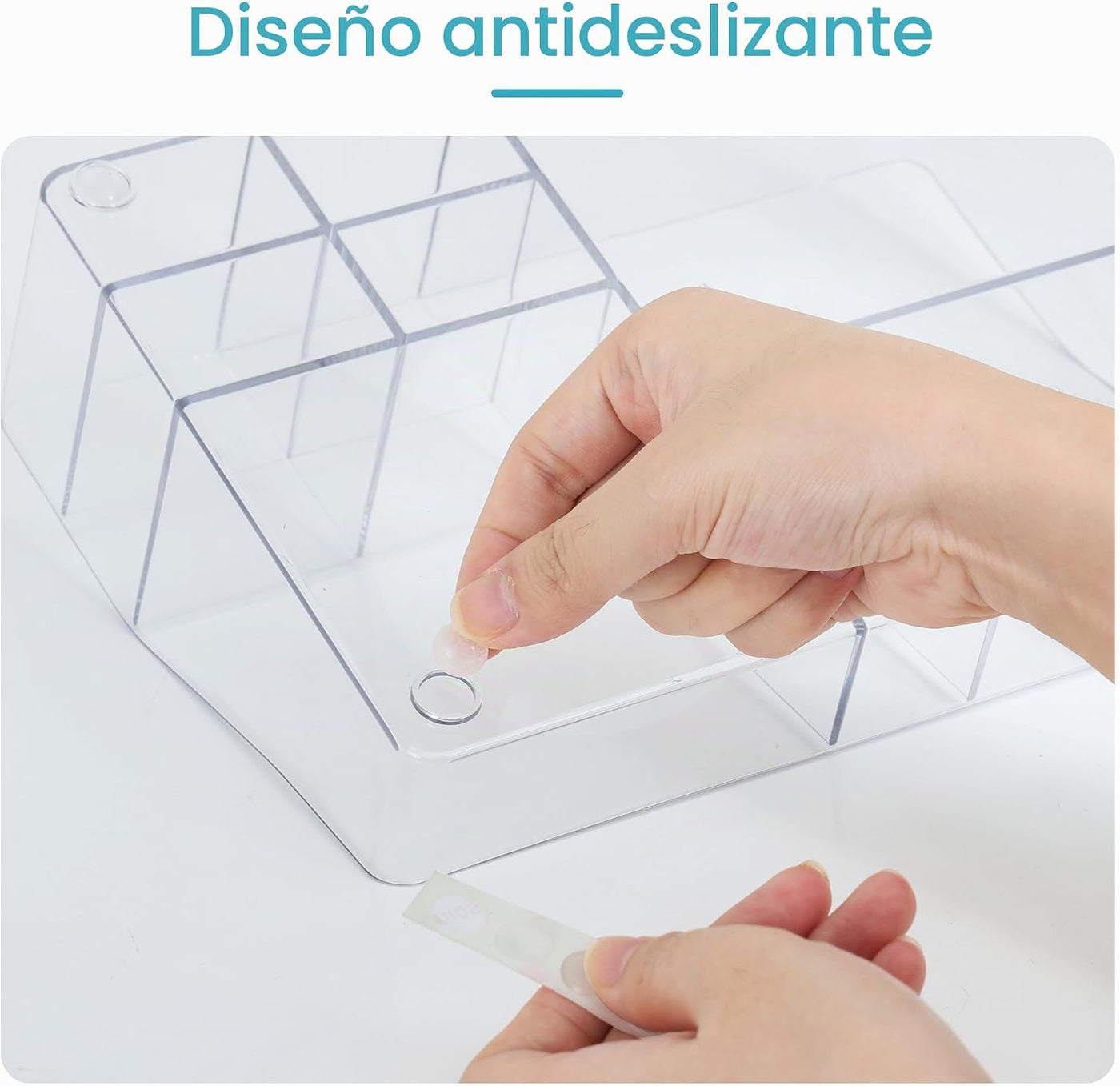 Vtopmart Organizador de maquillaje transparente de 1 nivel, almacen...