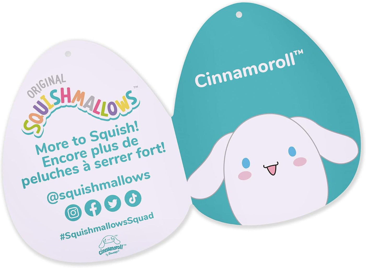 Squishmallows Peluche original de Sanrio Cinnamoroll de 14 pulgadas...