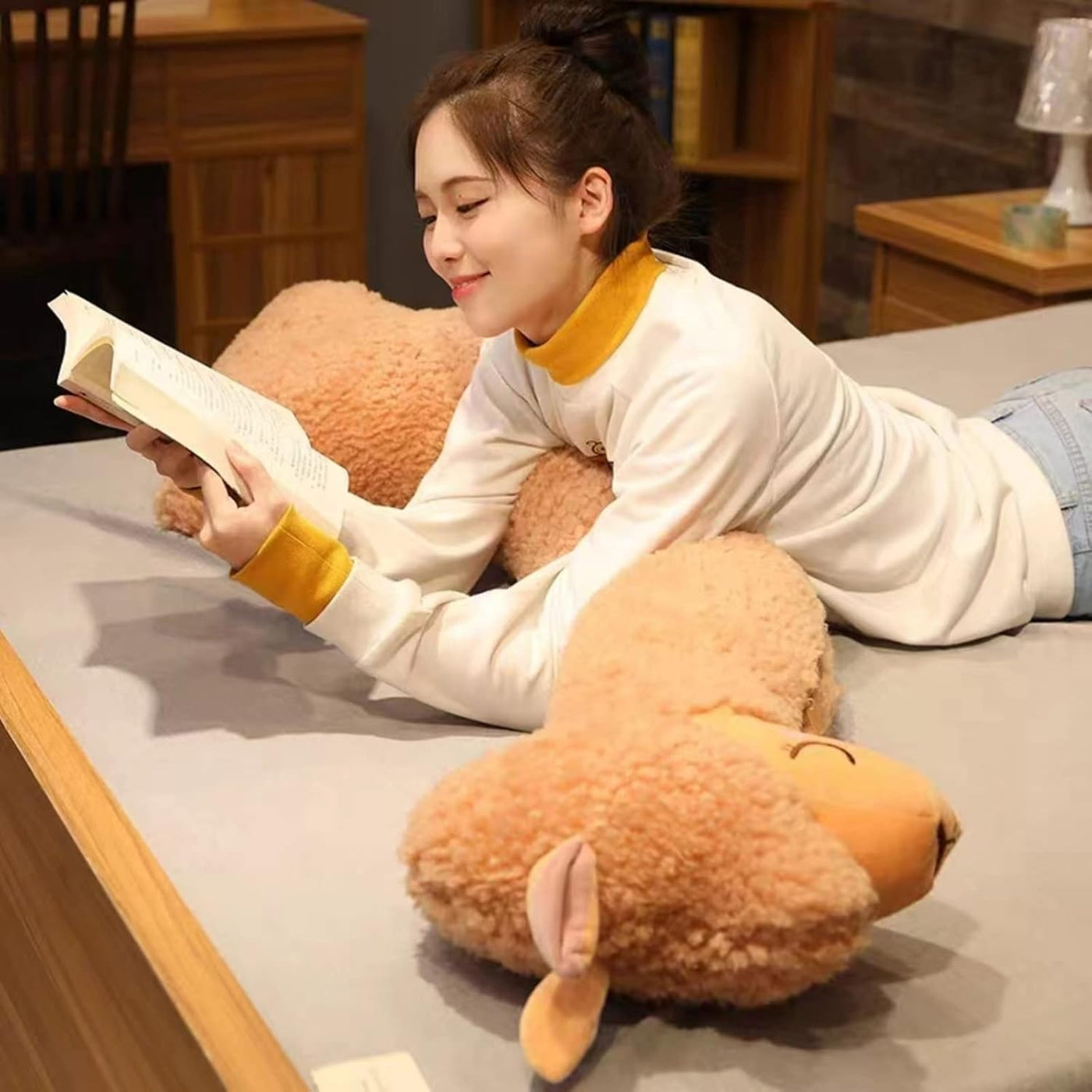 Ryttir Almohada de peluche grande de 40 pulgadas, 15% de llama, alm...