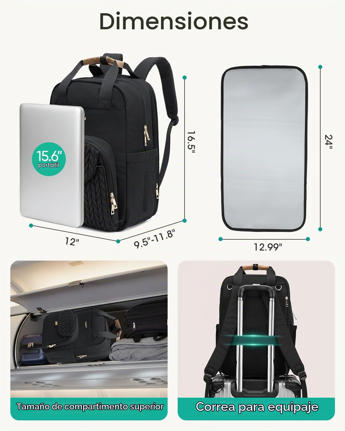 Qualyphant Mochila de pañales extragrande para 2 niños expandible 2...