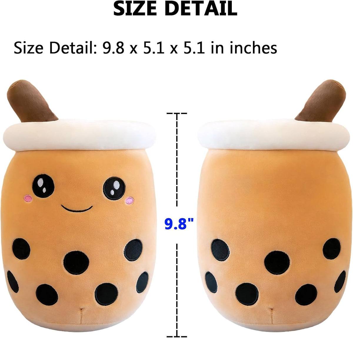 VSFNDB Boba de peluche de peluche con burbujas de té de peluche, ju...