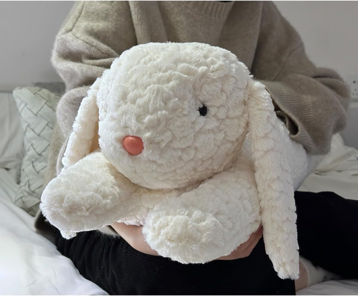 Hofun4U Almohada de felpa de conejo, animal de peluche de conejo, a...