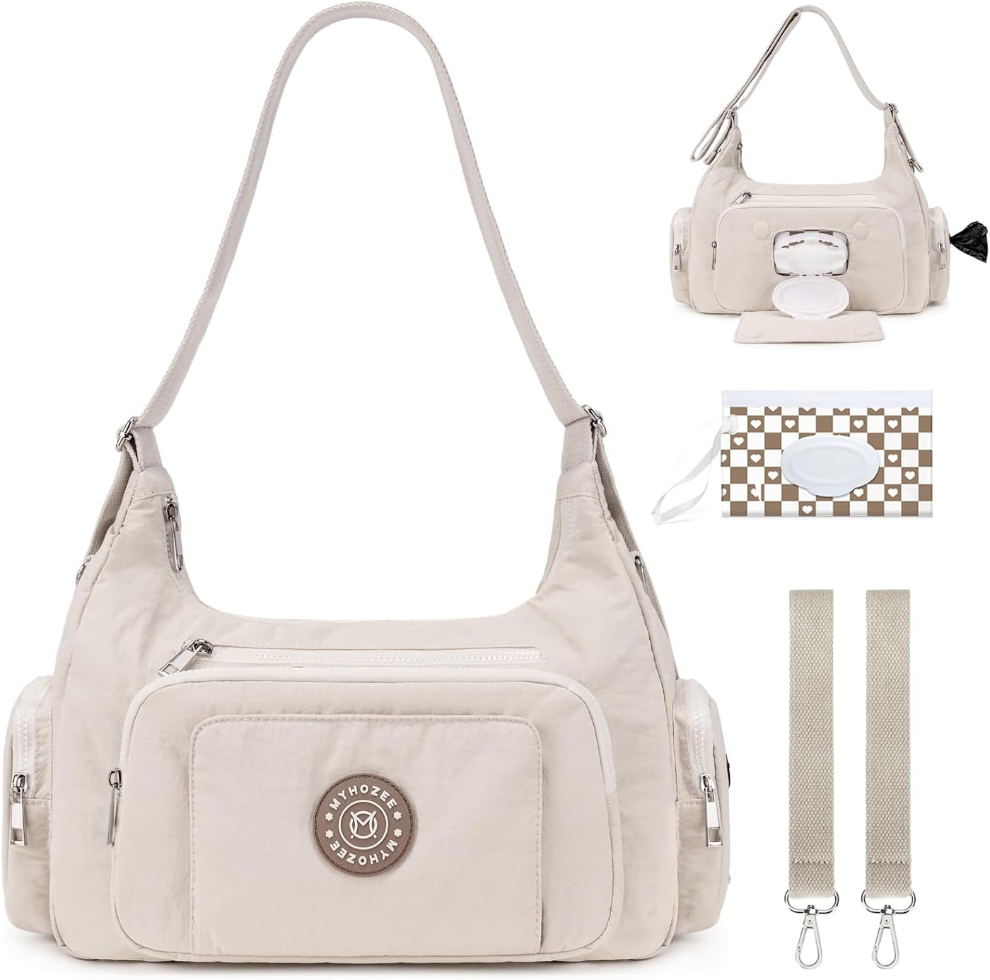 Bolsas cruzadas acolchadas para mujer, bolsa grande para pañales co...