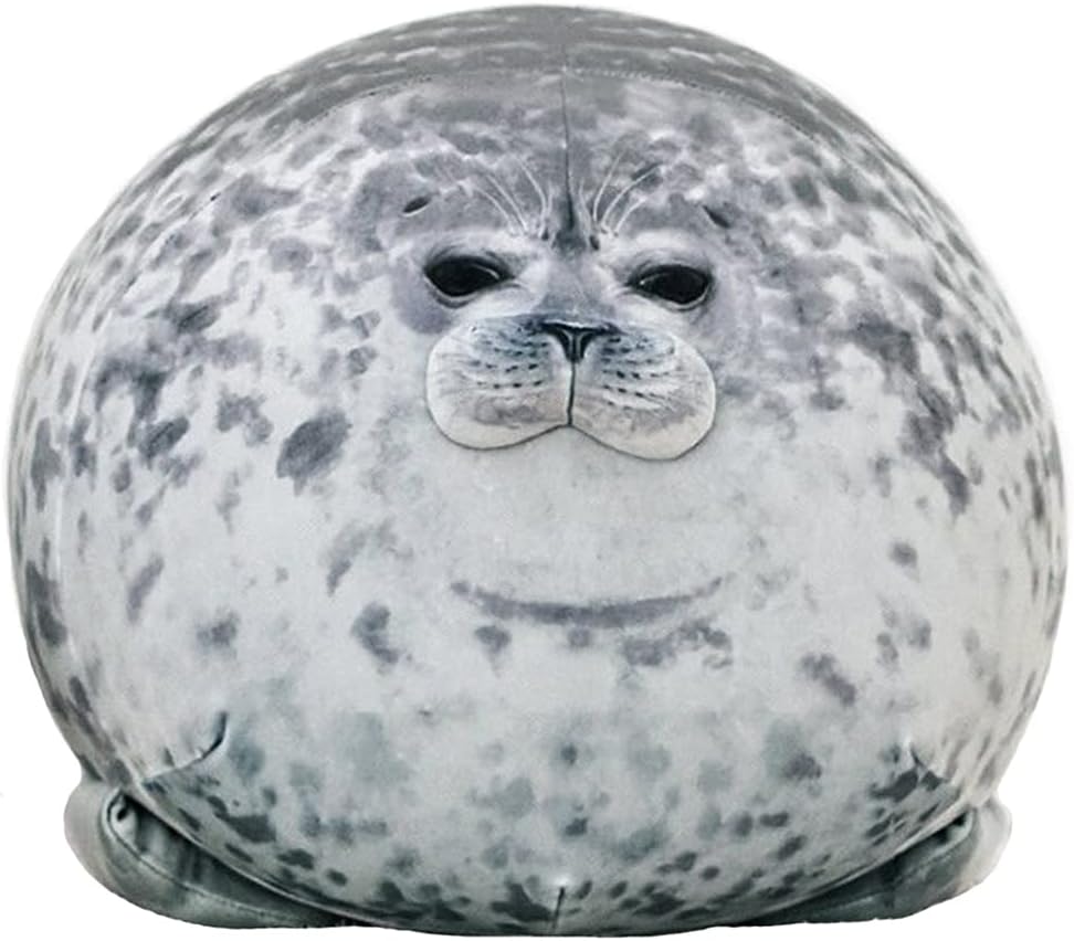 YESGIRL Almohada de foca de peluche de 16 pulgadas, linda y suave:...