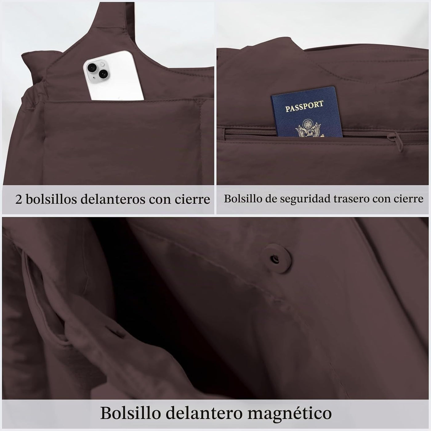 MOMINSIDE Bolsa de mano con lazo para mujer, bolsa de pañales para...