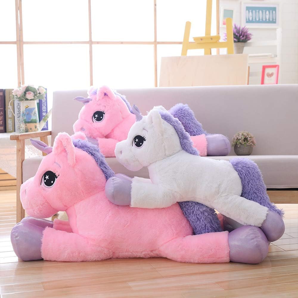 sofipal Juguetes de peluche de unicornio gigante, cojín suave y gra...