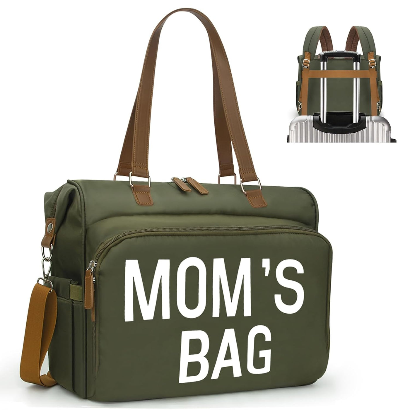 Pripher - Mochila de pañales para mamá 4 en 1, bolsa de pañales par...