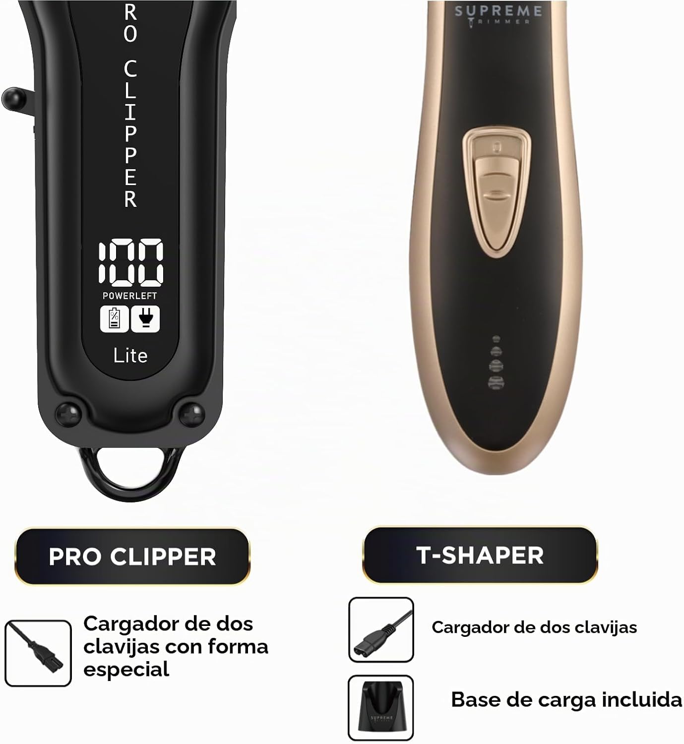 Supreme Trimmer Combo 2 en 1 Pro Clipper y T-Shaper | Recortadora d...