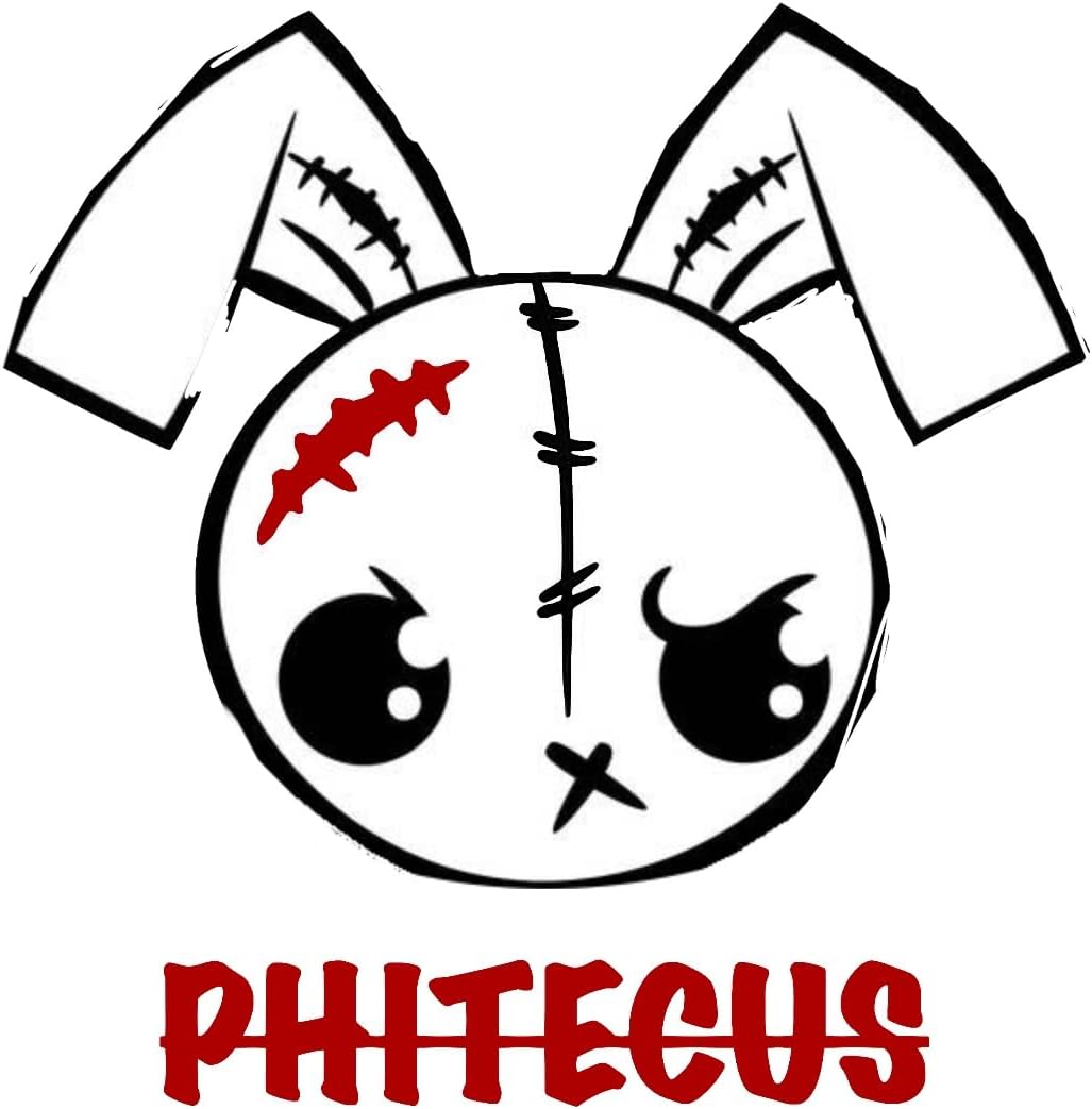 PHITECUS Conejo de peluche espeluznante gótico - Conejo emo aterrad...