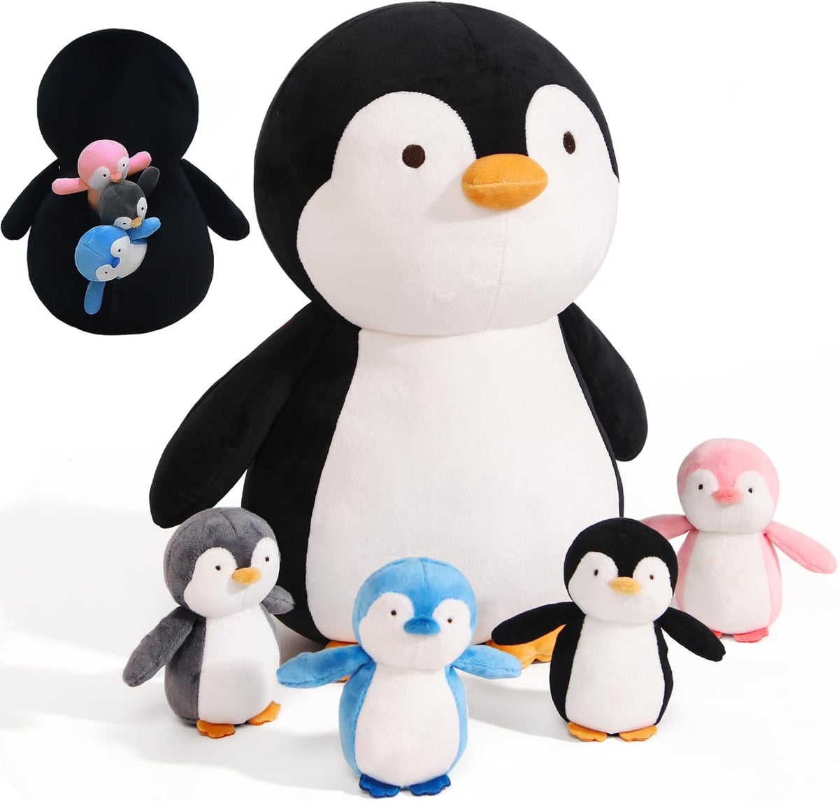 MMguai Juego de 5 Piezas de Animales de Peluche de Pingüinos, Peluc...