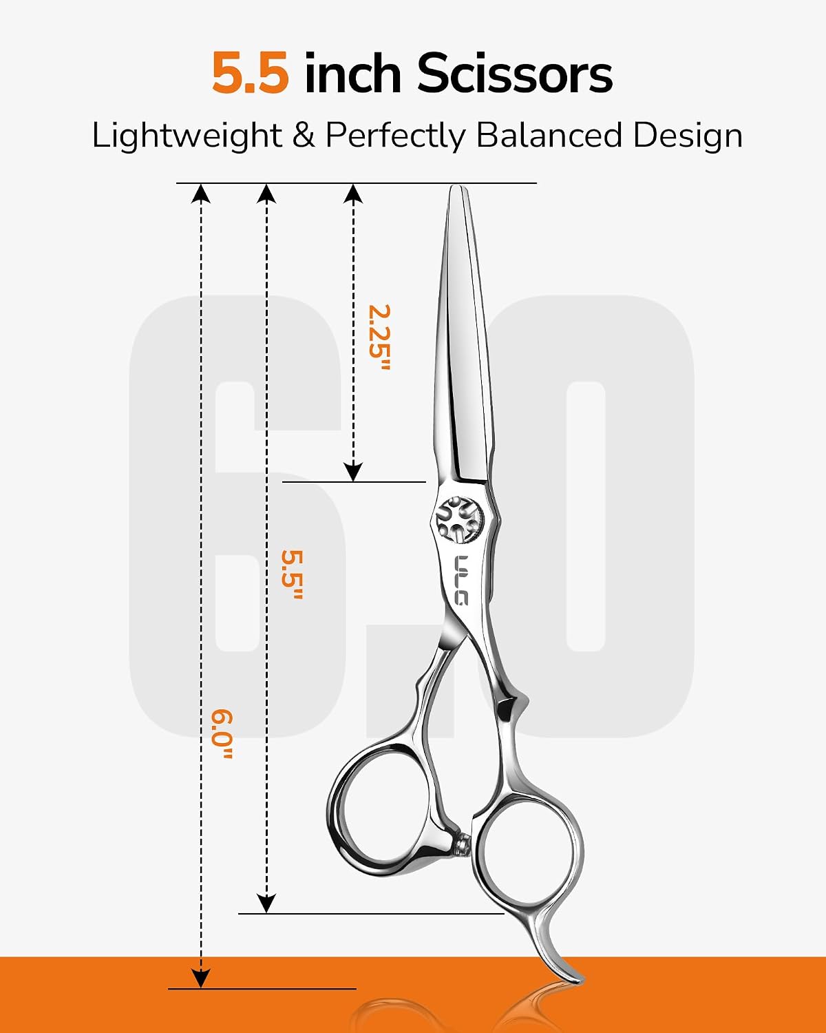 ULG Tijeras profesionales del corte del pelo 5.5" tijeras de pe...