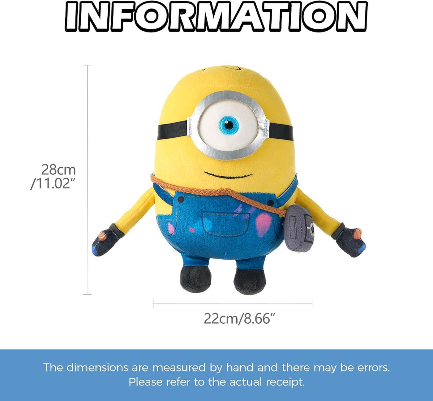 MINISO Peluche de James Minion de 11 pulgadas, peluche de Minions |...