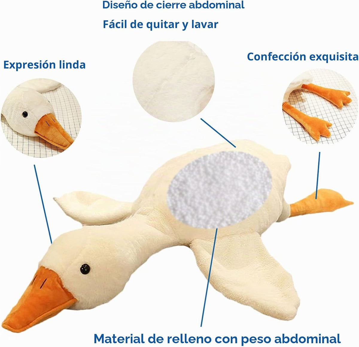 Grafingy Peluche de cisne, 19.68 pulgadas, 2.6 libras, animales de...