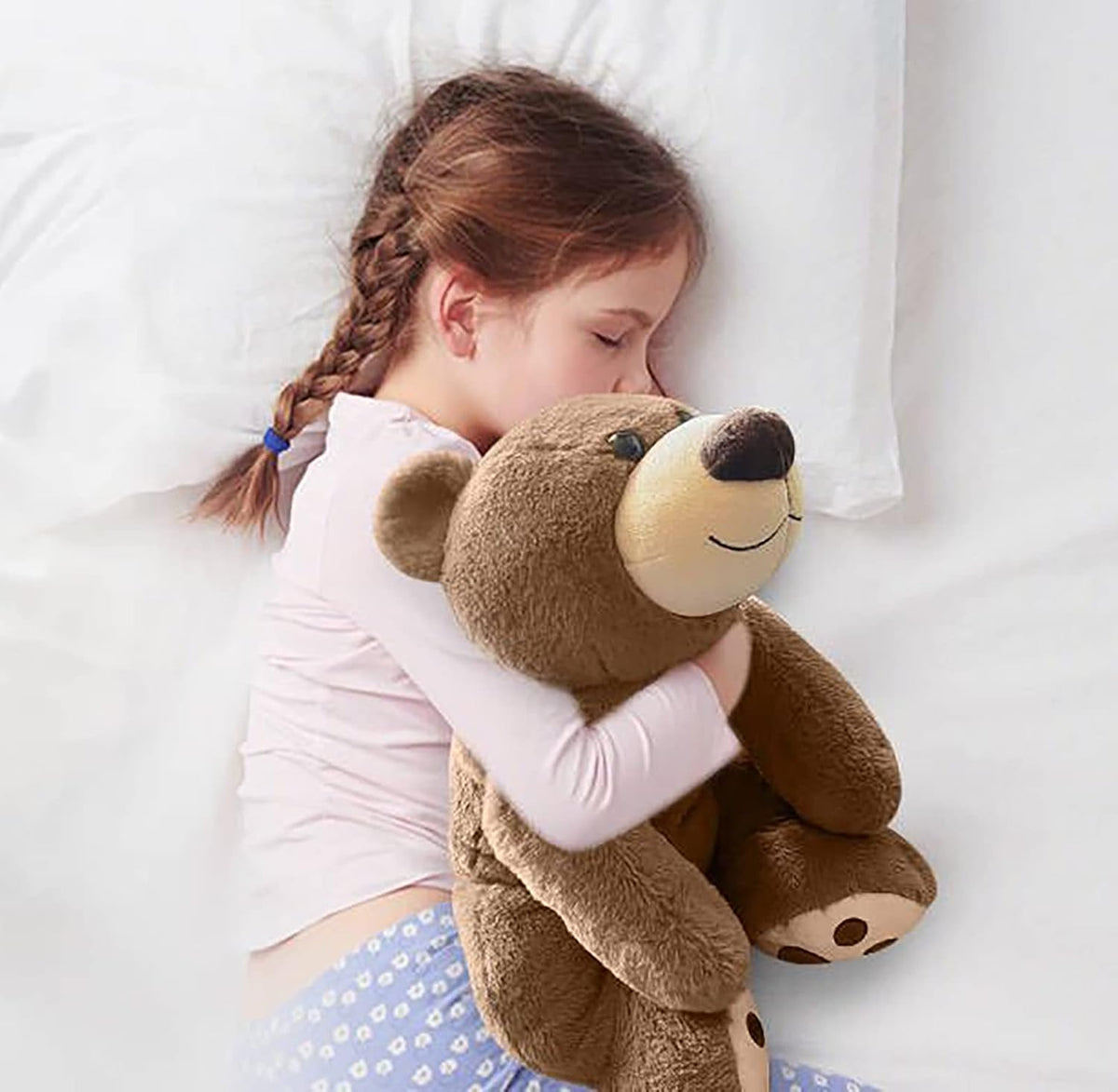Oso de peluche con peso de 3.5 libras, almohada de animales de felp...