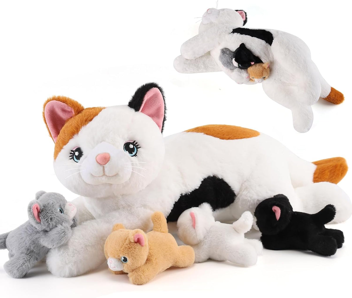 gnomantic 5 Piezas de Animales de Peluche de Gato con Bebés Dentro...