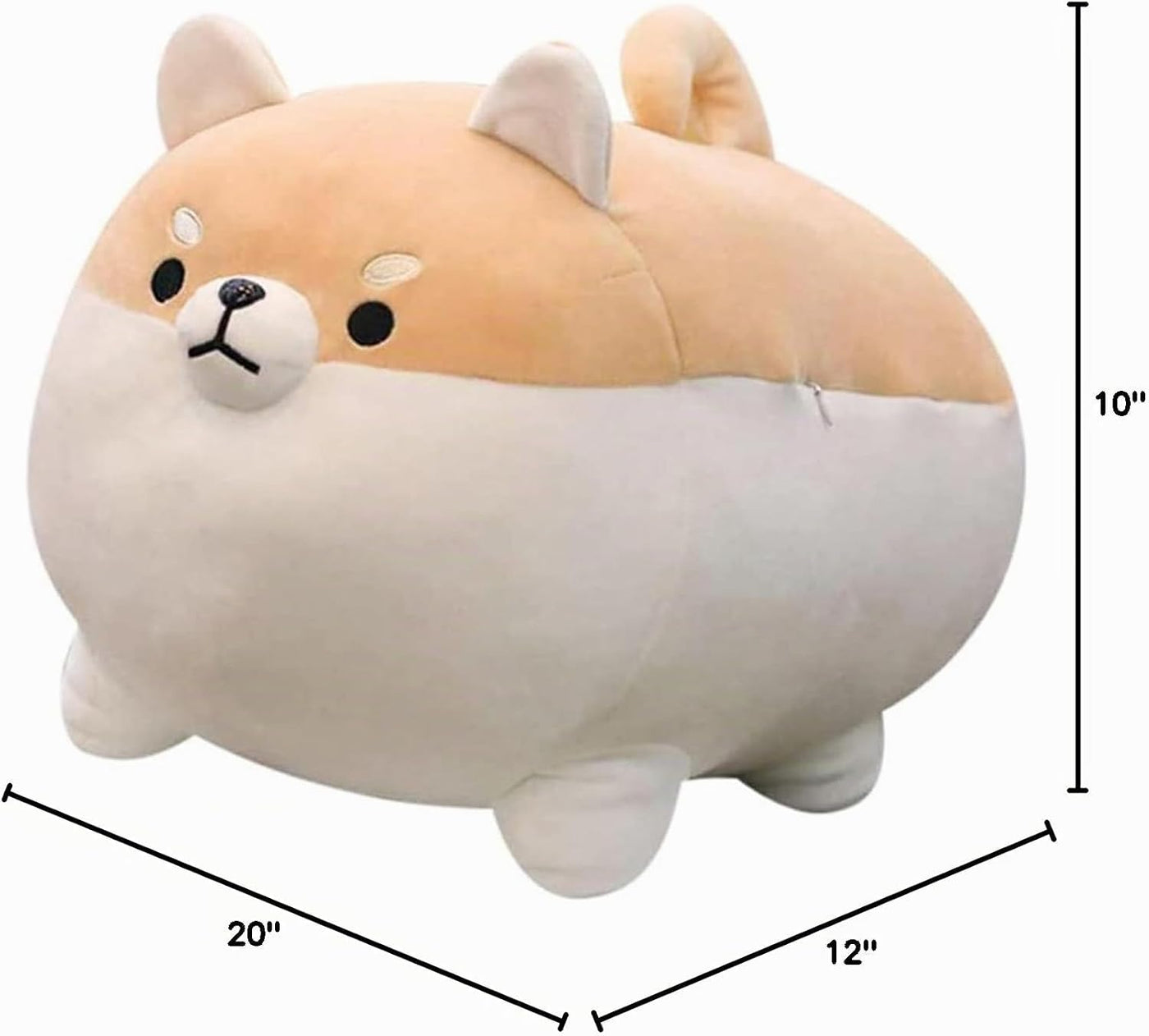 FLORVIV Almohada de peluche de perro gordo de 19.6", Shiba Inu,...