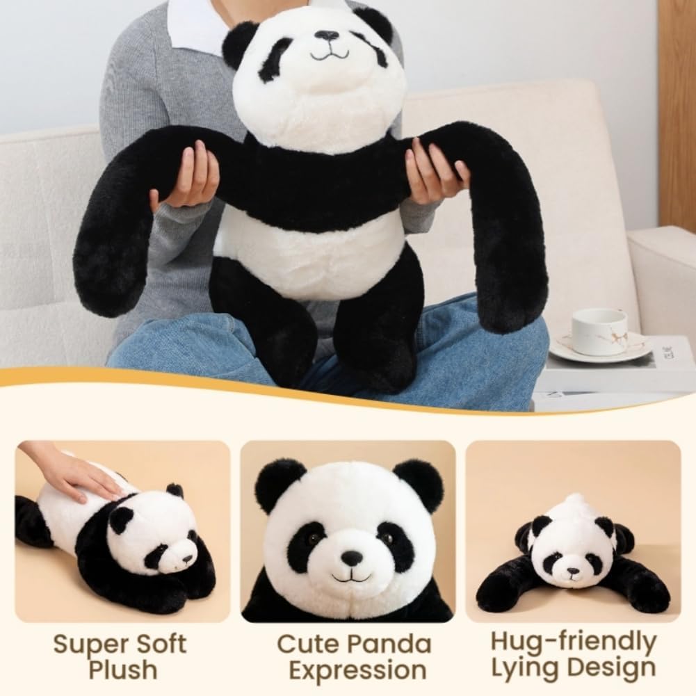 Almohada de peluche de panda grande para abrazar para niños, regalo...