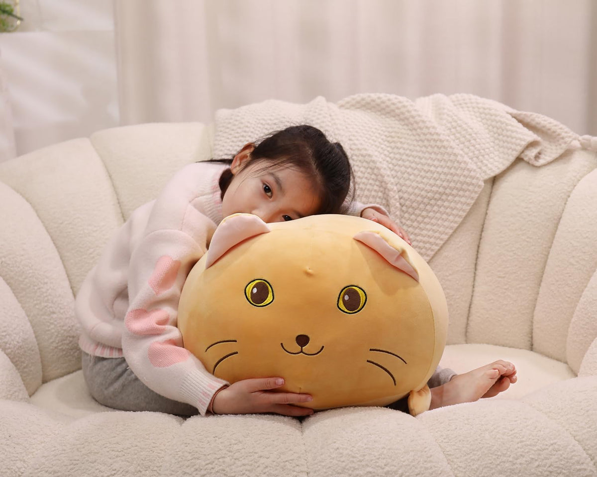 YESGIRL Almohada de felpa de gato súper suave de 20 pulgadas, adora...