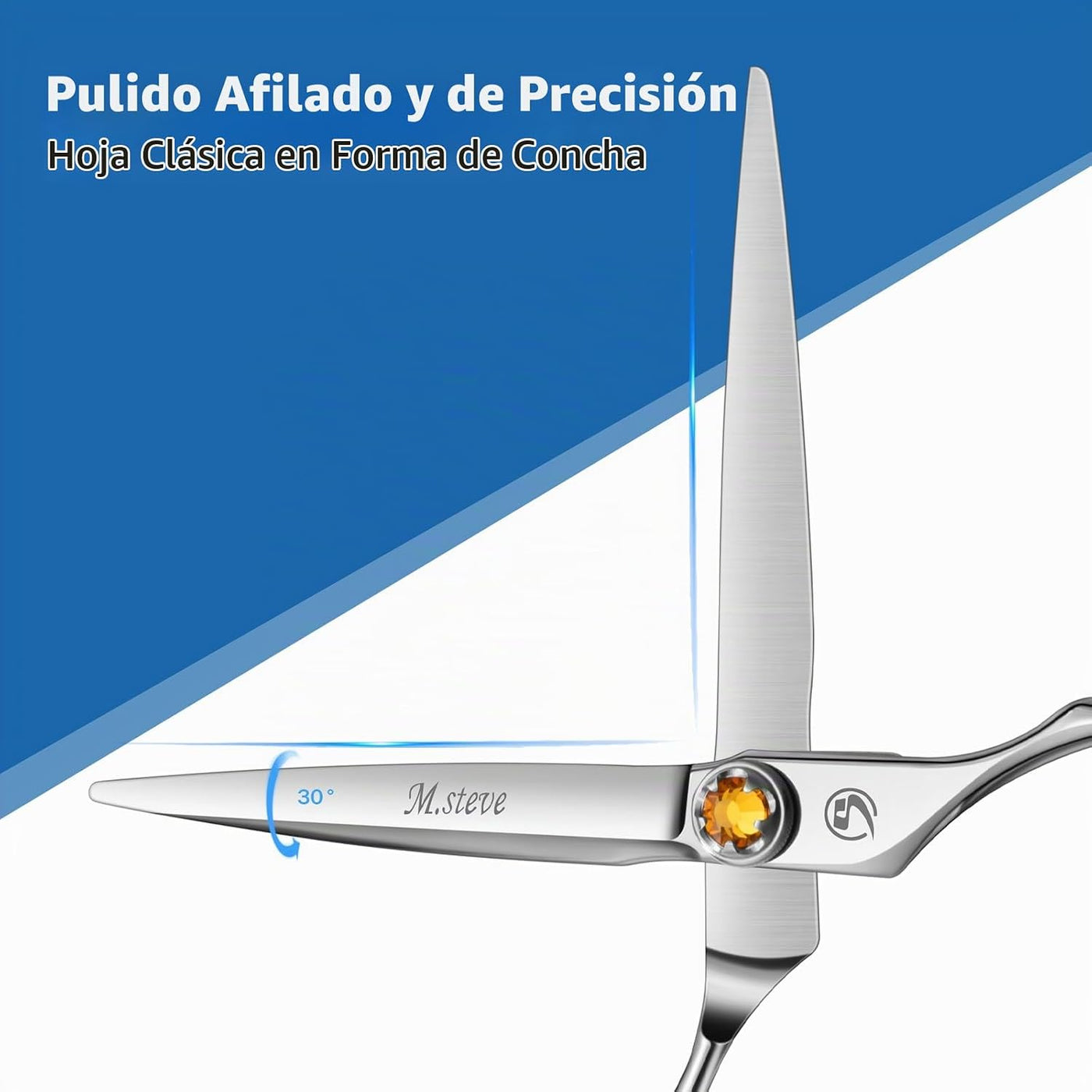 M.steve Tijeras profesionales de corte de cabello de 6 pulgadas, ti...
