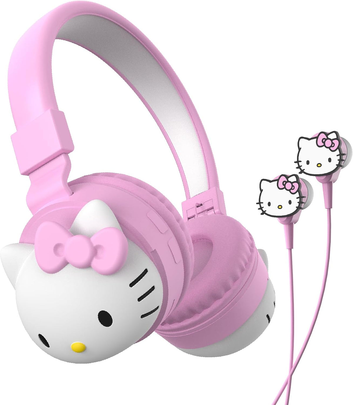 Auriculares inalámbricos Bluetooth 2 en 1 de Hello Kitty con auricu...
