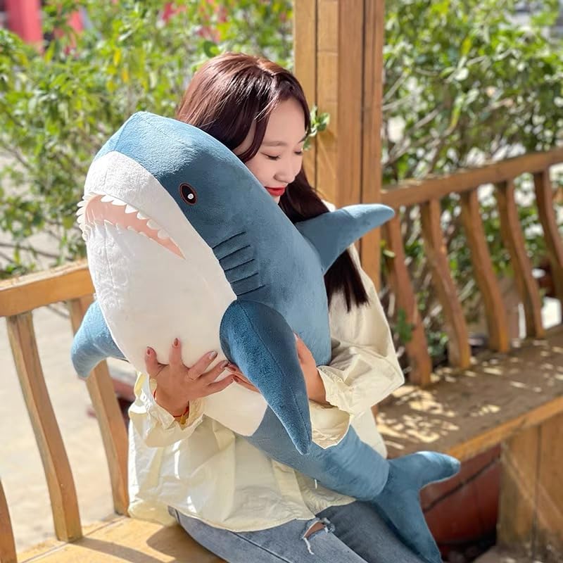 Peluche de tiburón gigante con peso de 39.4 pulgadas, XXL, 15% más...