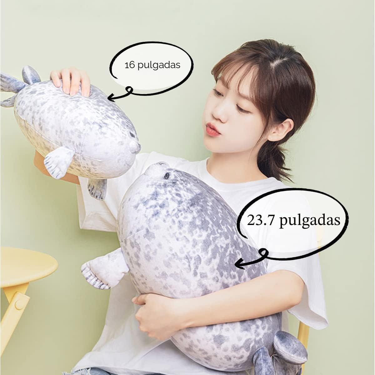 Almohada de peluche grande de 23.7 pulgadas: juguete de peluche sua...