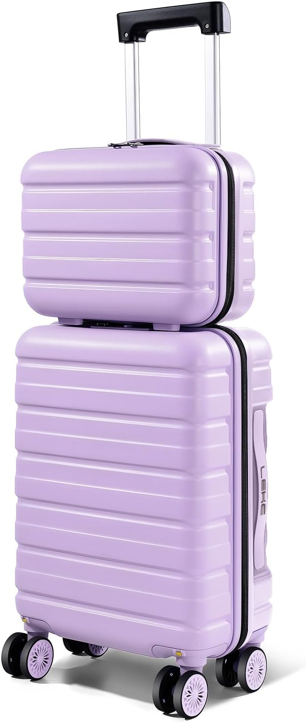 Lekespring Equipaje de mano de 16 pulgadas con estuche de cosmético...