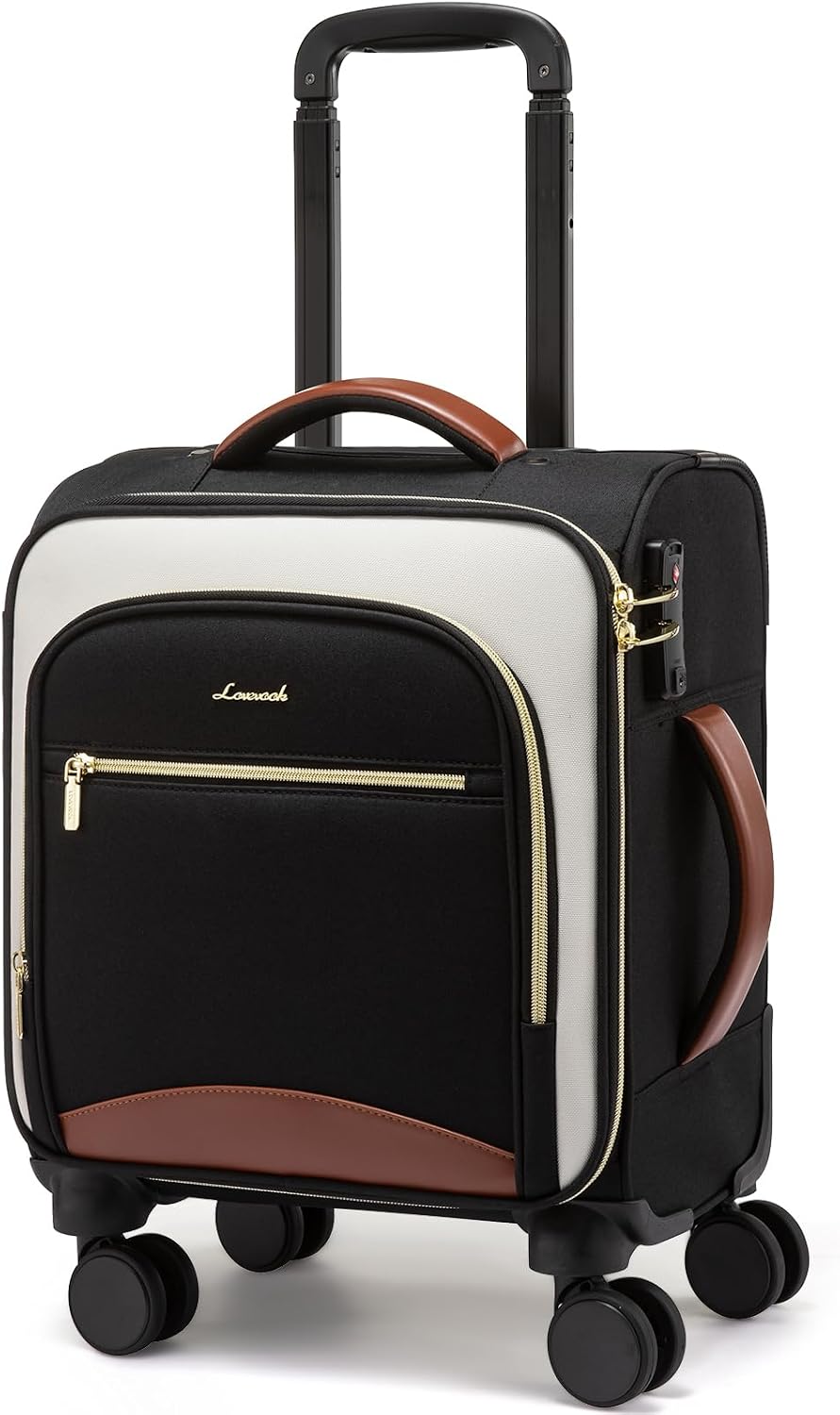 LOVEVOOK Equipaje de mano para debajo del asiento con ruedas, equip...