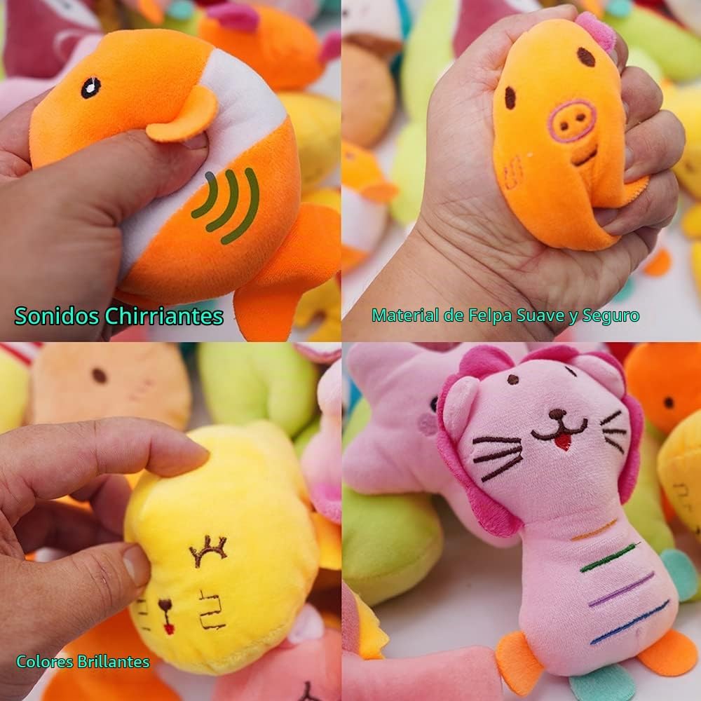 YUNKINGDOM Paquete de 27 juguetes chirriantes para cachorros, difer...