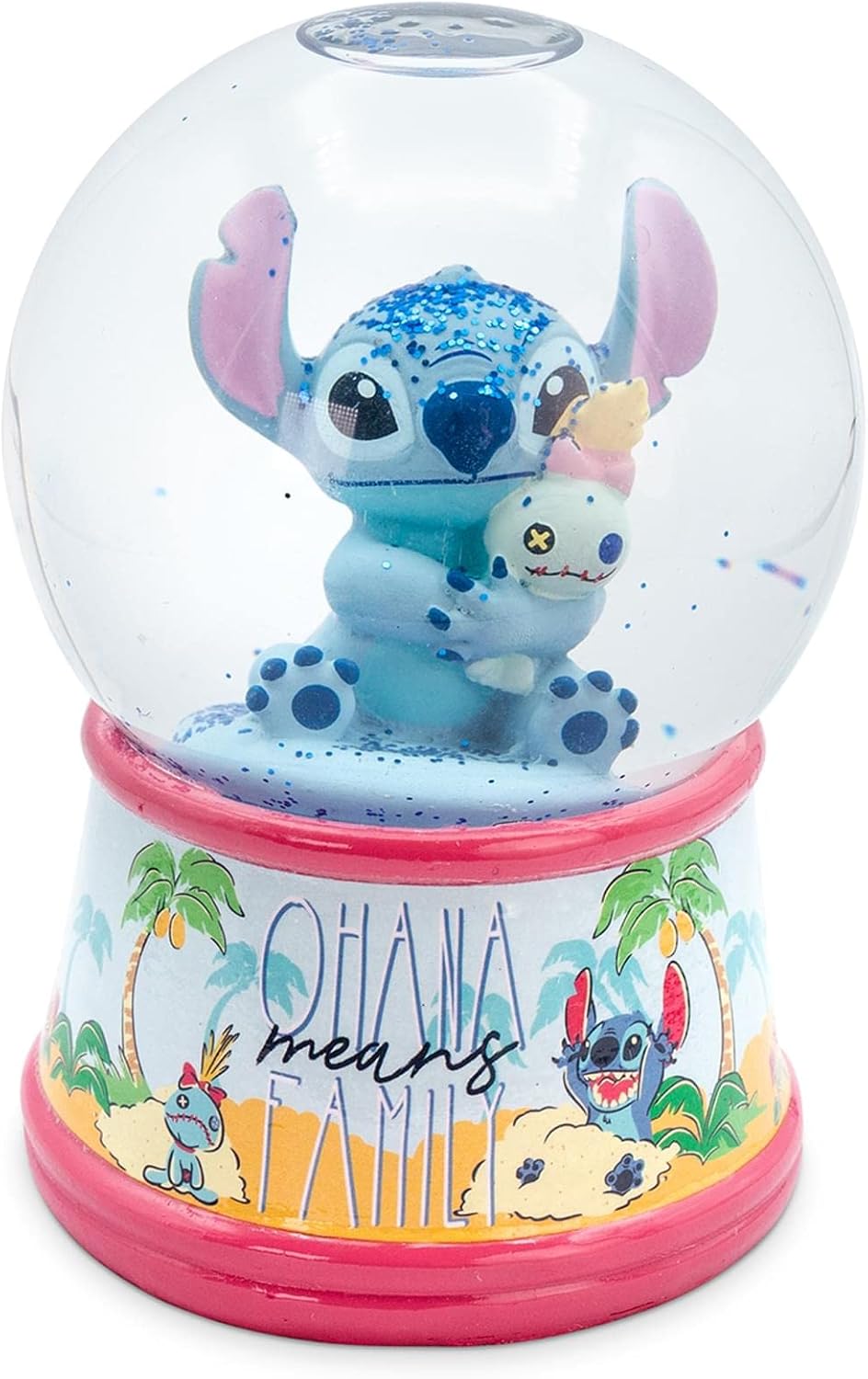 Disney Lilo & Stitch Ohana - Globo de nieve iluminado con purpu...