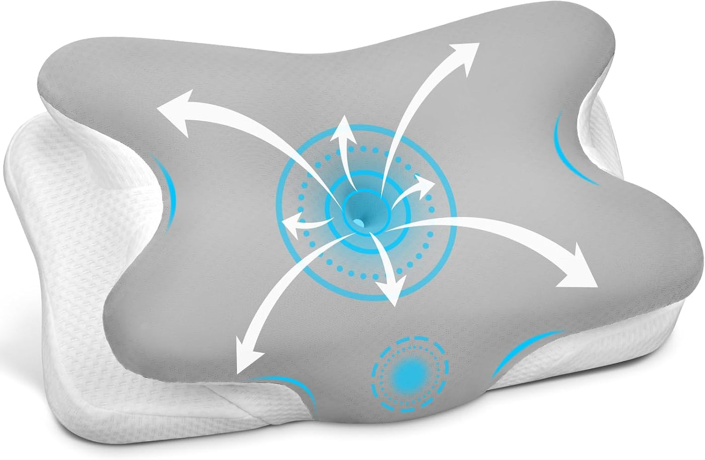 Ehomfory Almohada cervical para el cuello, almohada ergonómica ajus...