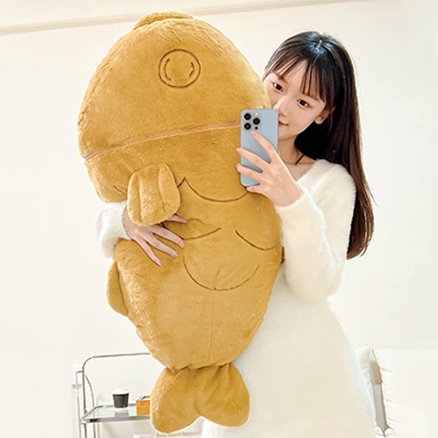 Ditucu - Almohada de peluche de gato Taiyaki grande de 32 pulgadas,...