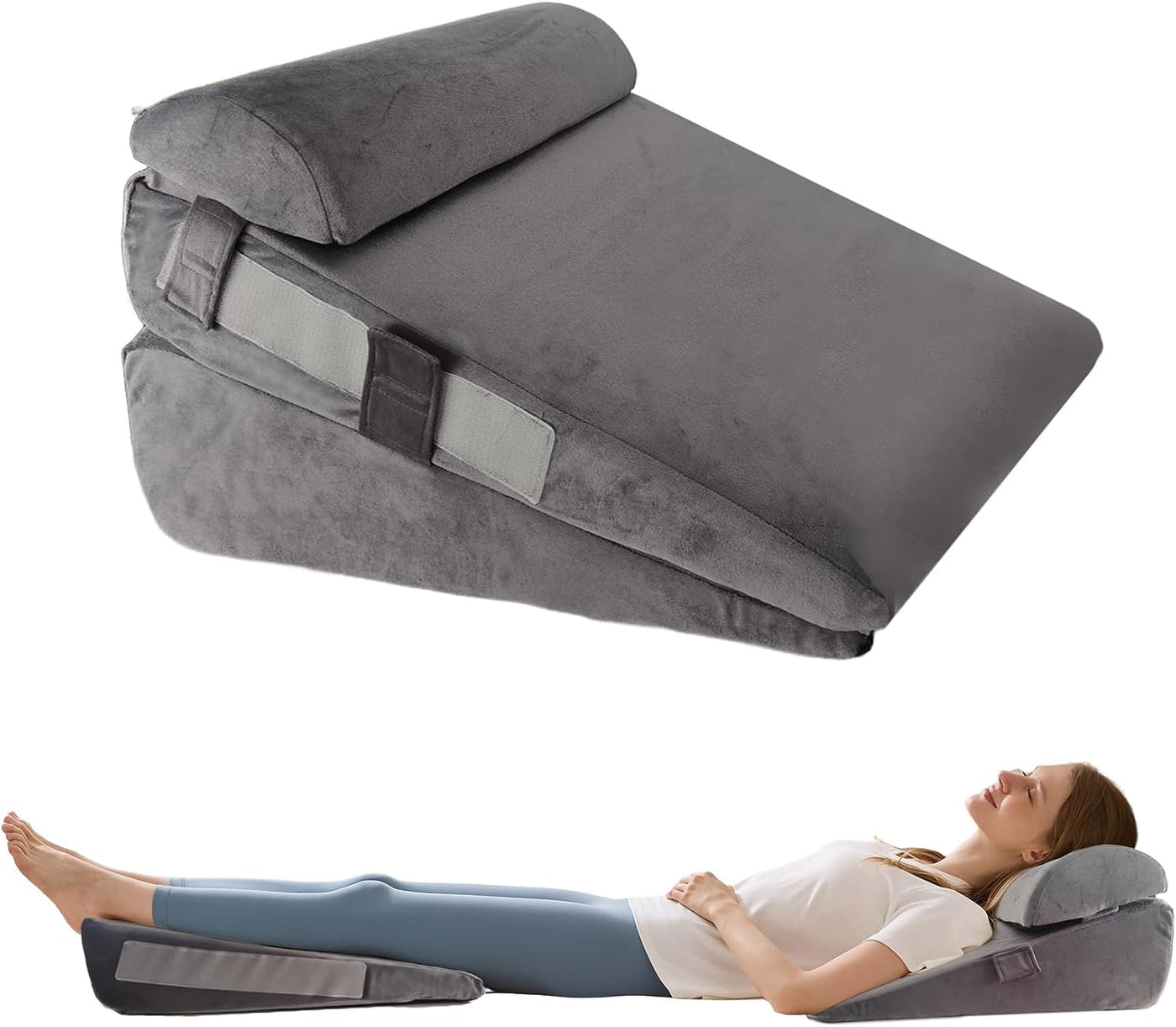 WGAKCED Juego de 3 almohadas en forma de cuña para después de la ci...