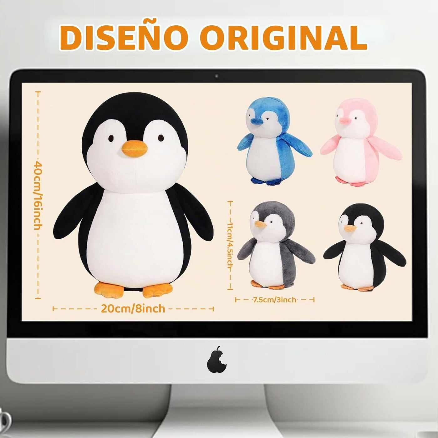 MMguai Juego de 5 Piezas de Animales de Peluche de Pingüinos, Peluc...