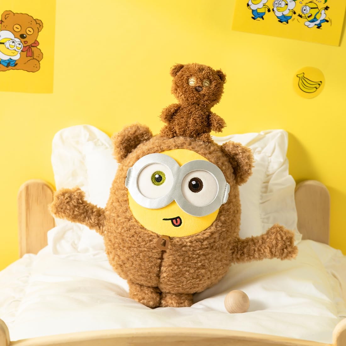 MINISO Juguete de Peluche de Minions Disfraz de Bob+Tim de 11",...