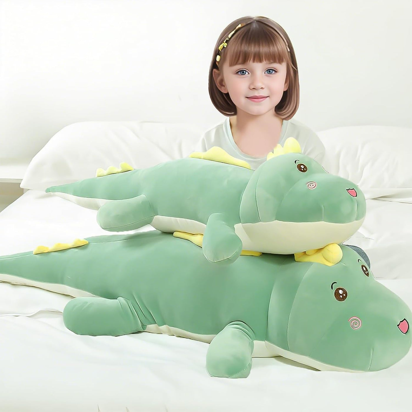 Tianmihou Almohada corporal de dinosaurio gigante de 32 pulgadas, l...