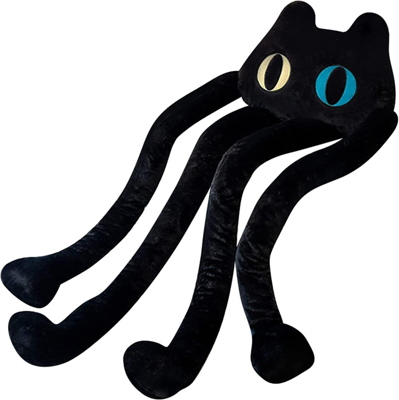 vitegaw Almohada larga de felpa con diseño de gato negro de 39 pulg...