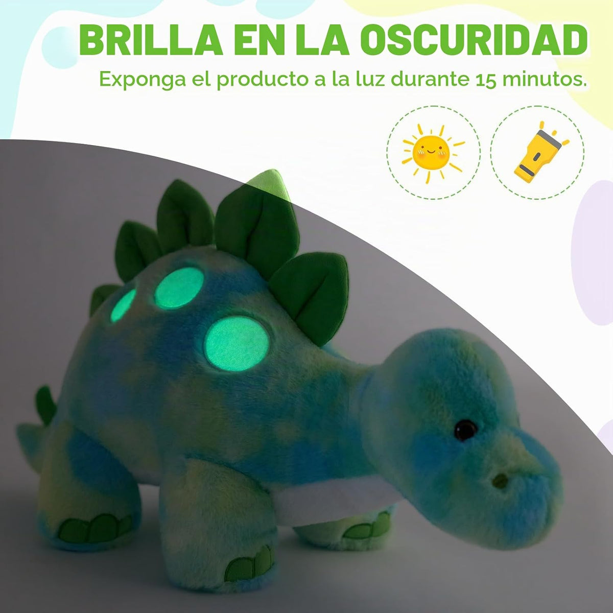 Karister Peluche de dinosaurio gigante para niñas, juguetes de pelu...