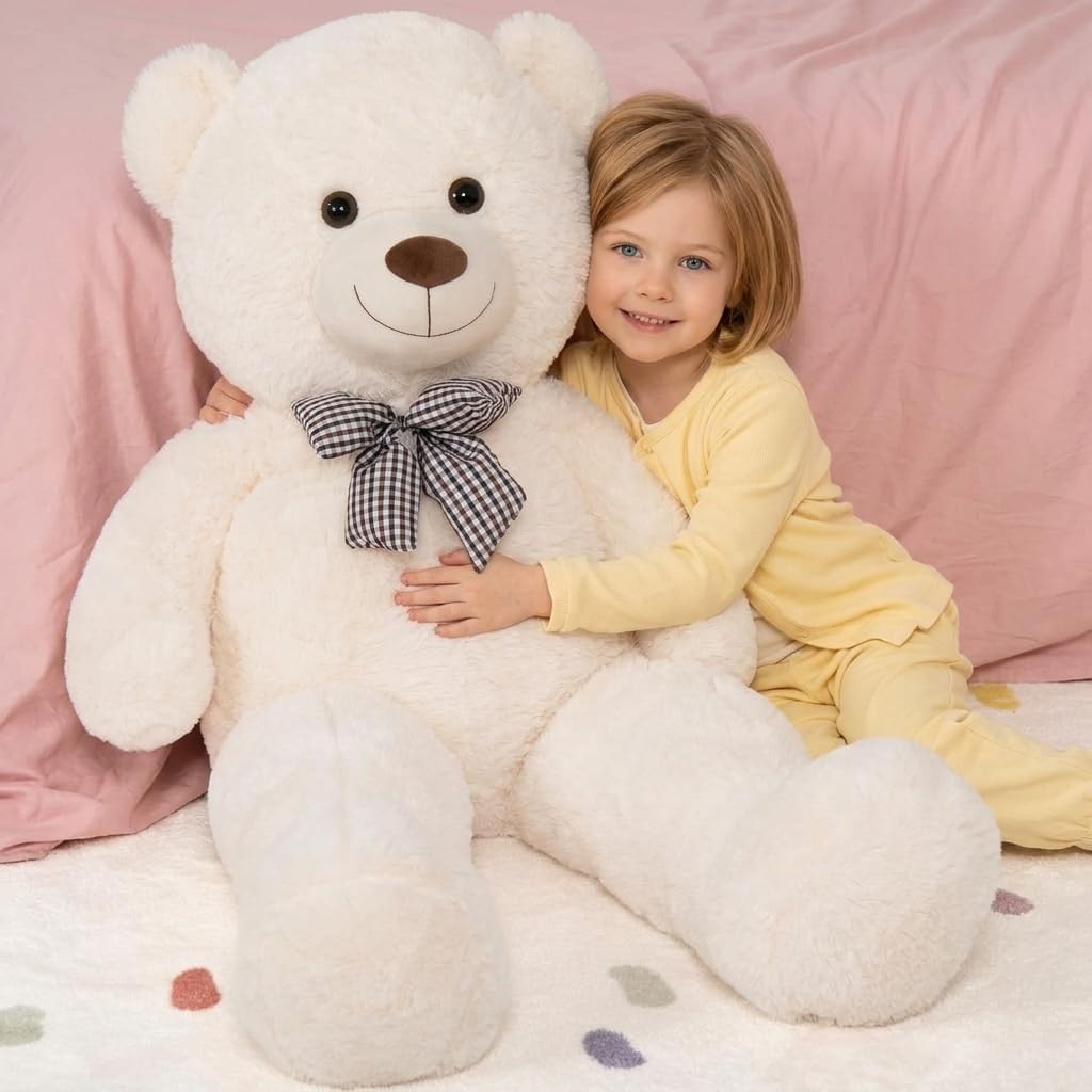 pelzutm Oso de peluche blanco gigante, animal de peluche grande de...